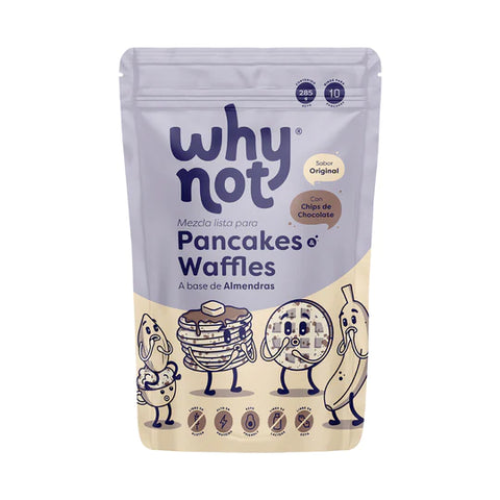 Pancake y Waffle Why Not Base de Almendra Chips Chocolate 285g